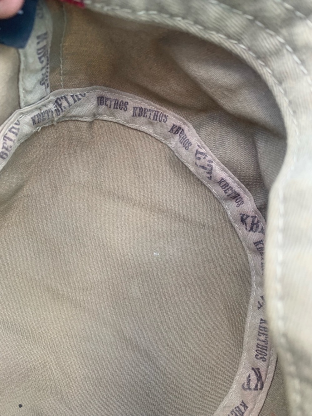 Khaki Canvas Hat with Branded Sweatband